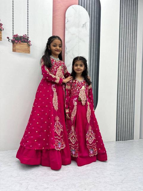 Launching Festival Special Crop Top Pc 528 Vichitra Pink Wholesale children wear market in Kolkata - wholesale export